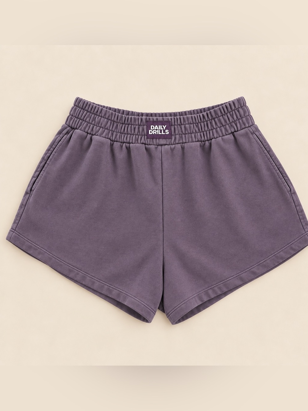 Daily Drills Monochrome Patch Shorts Plum